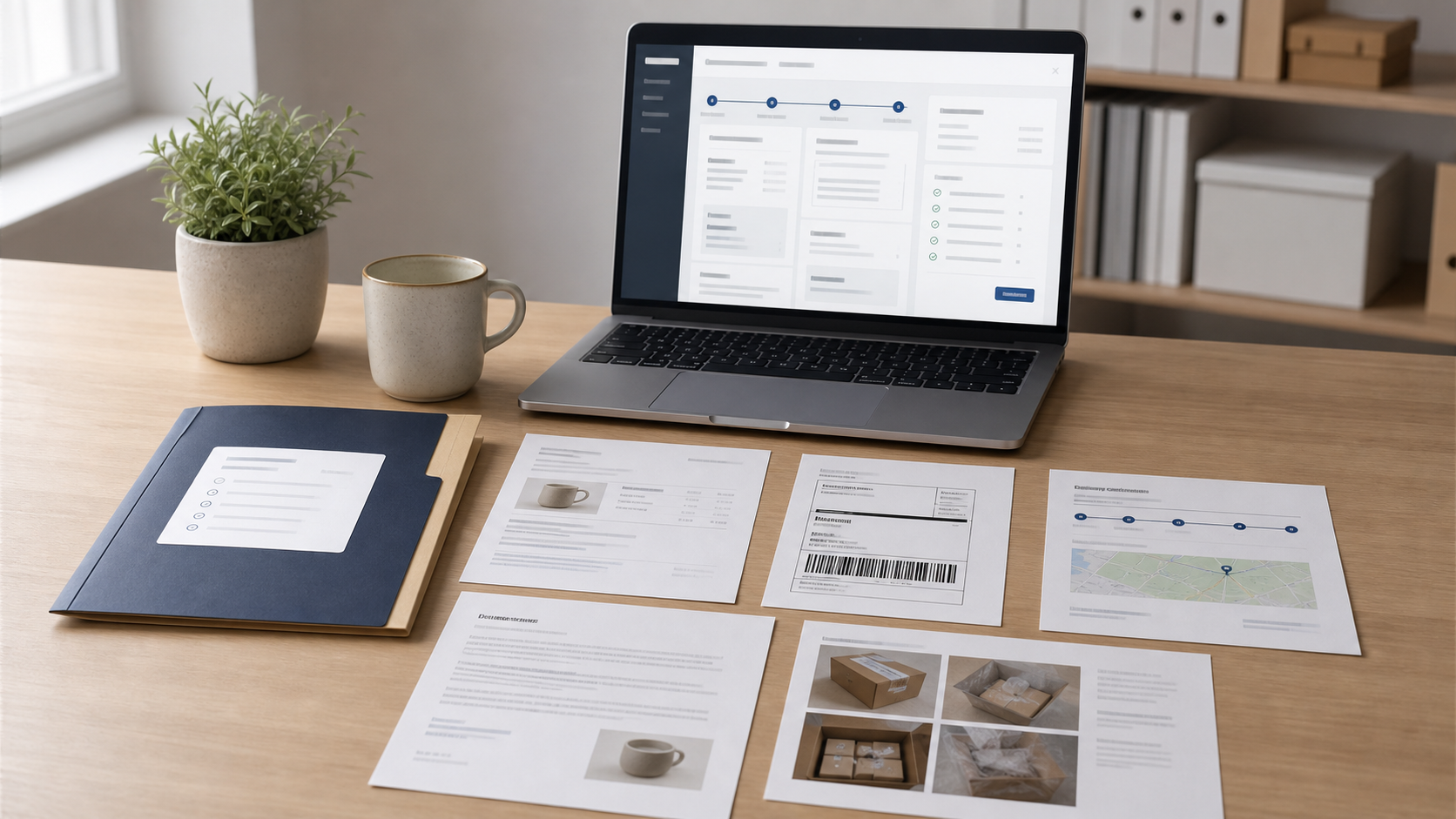 Organized dispute evidence packet with order and delivery records