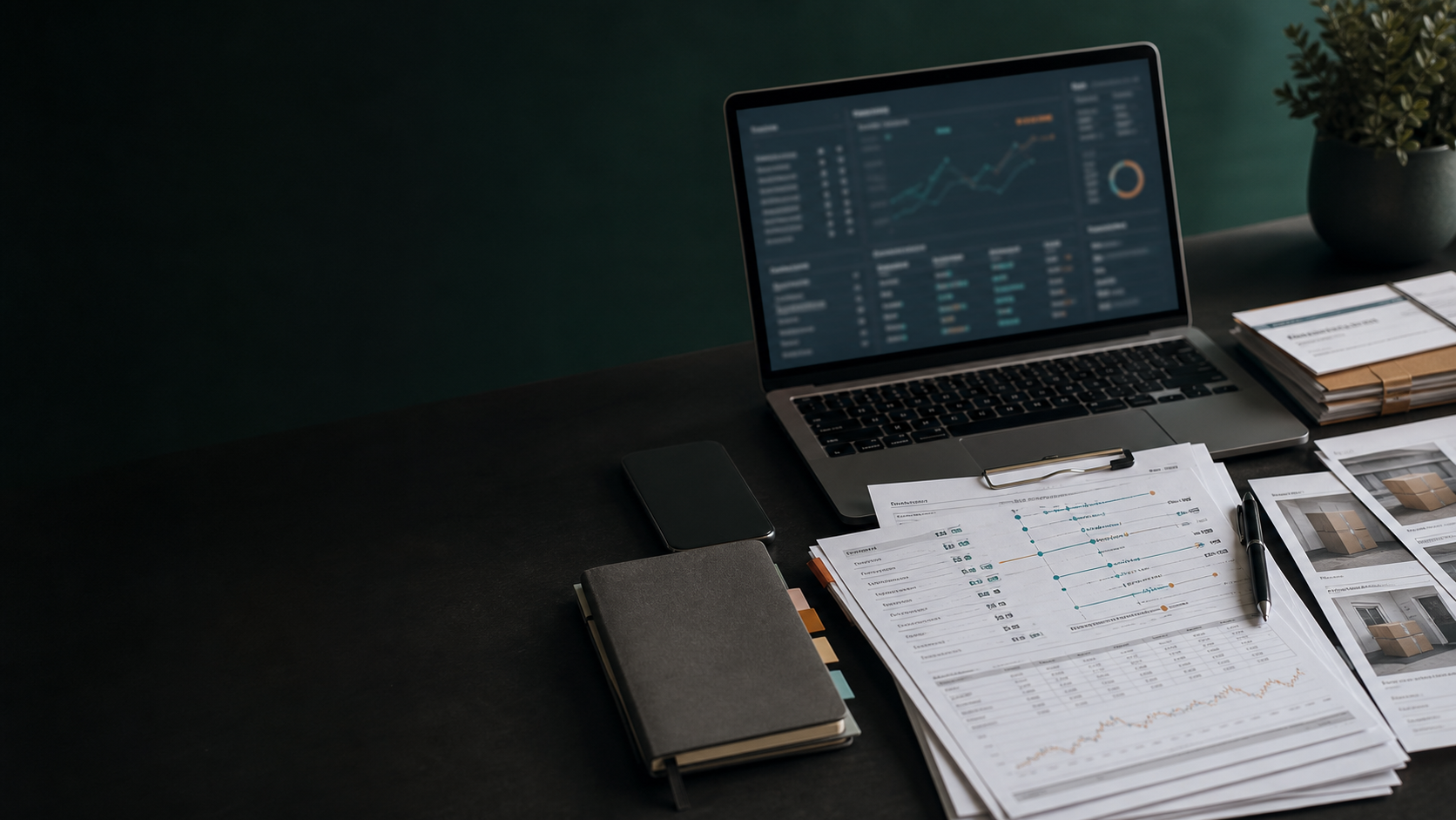 Shopify chargeback-rate report and remediation notes on a workspace